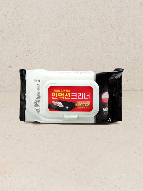 ผ้าเช็ดทำความสะอาดเตาอินดักชัน (Induction Cleaner) ที่ผลิตจากวัสดุ นาโนซิลเวอร์ แผ่นทำความสะอาด 50 แผ่น ขนาด 20x30 ซม.