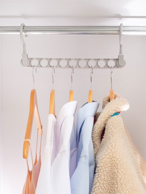 ที่แขวนเก็บของในตู้เสื้อผ้า 9 ช่อง แบบ 2 ทิศทาง