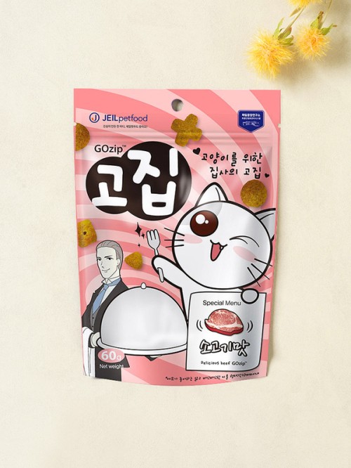 อาหารว่างรสเนื้อของสัตว์เลี้ยง 60กรัม