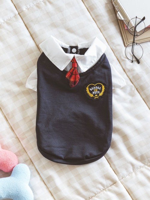 เสื้อ Necktie Uniform สัตว์เลี้ยง Size M