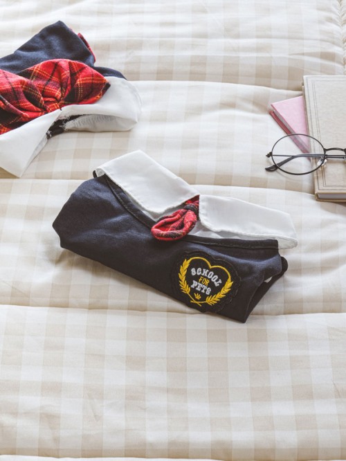 เสื้อ Necktie Uniform สัตว์เลี้ยง Size M