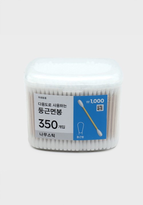 คอตตอนบัดไม้ทรงสี่เหลี่ยม 350 ชิ้น