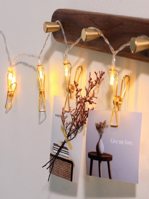 โคมไฟ LED สตริง (แบบมีที่หนีบ) 10 หลอด