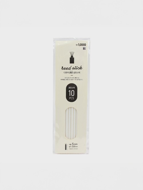 ไม้ก้านไฟเบอร์หนา DIY 10 ชิ้น (สีขาว)