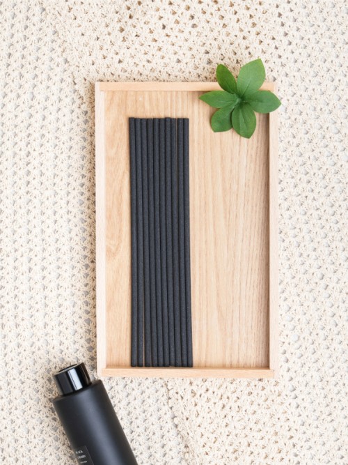 ไม้ก้านไฟเบอร์หนา DIY 10 ชิ้น (สีดำ)