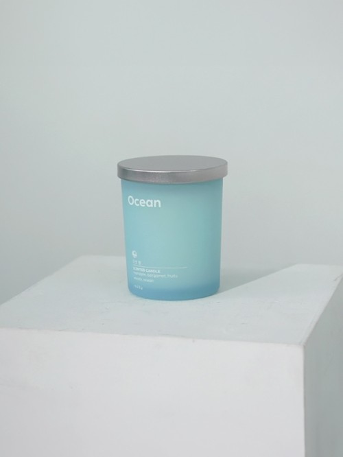 เทียนในกระป๋องเหล็ก ขนาด 470 กรัม กลิ่นทะเล (Ocean Scent)