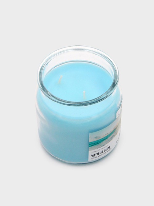 เทียนในขวดแก้วมีฝาปิดสี กลิ่นซัมเมอร์เมโมรี