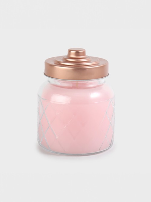 เทียนในขวดแก้วขนาดใหญ่ 520 กรัม กลิ่นกุหลาบ (Rose Scent)