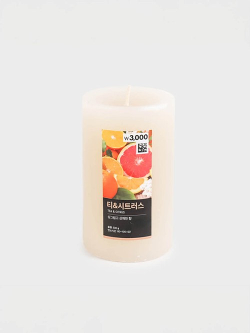 เทียนฟิลล่า (Pillar Candle) ขนาดใหญ่ กลิ่นชาและซิตรัส (Tea & Citrus)