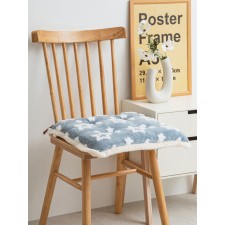 หมอนรองนั่ง หมอนอิงสี่เหลี่ยมลายดาว ขนนุ่ม ขนาด 40 X 40 ซม. สีฟ้า
