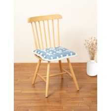 หมอนรองนั่ง หมอนอิงสี่เหลี่ยมลายดาว ขนนุ่ม ขนาด 40 X 40 ซม. สีฟ้า