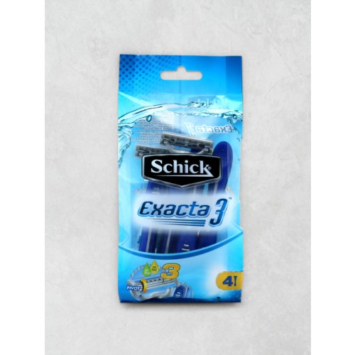 มีดโกนหนวด Schick Exacta 3 ใบมีด (แพ็ค 4 ชิ้น)