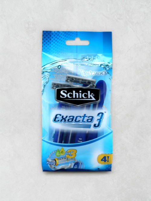 มีดโกนหนวด Schick Exacta 3 ใบมีด (แพ็ค 4 ชิ้น)