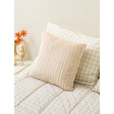หมอนอิงลวดลายน่ารักและมีสไตล์ หมอนอิงลวดลาย ขนาด 45 X 45 ซม. สีเบจ