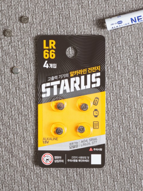 แบตเตอรี่เซลล์กระดุม Starus LR66 แบบ 4 แพ็ค