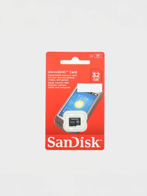 การ์ดหน่วยความจำ micro SD ขนาด 32GB จากแบรนด์ SanDisk