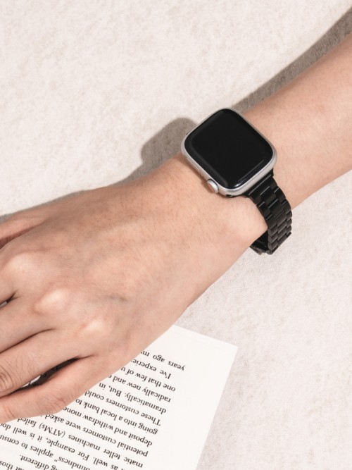 สายข้อมือสเตนเลสสตีล (Steel Strap) สำหรับ Apple Watch สีดำ (38/40/41)