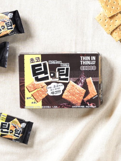 ขนมบิสกิต Thin in Thin รสชอคโกแล็ต 89กรัม