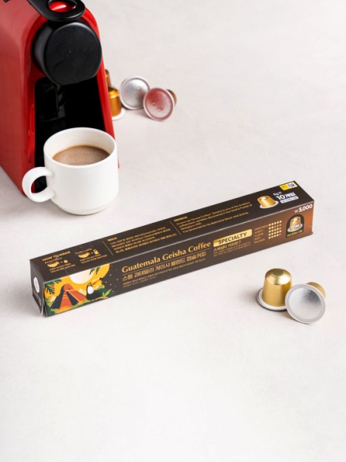 กาแฟแคปซูล Guatemala Geisha Blend ขนาด 5กรัมต่อแคปซูล ทั้งหมด 50กรัม 10แคปซูล