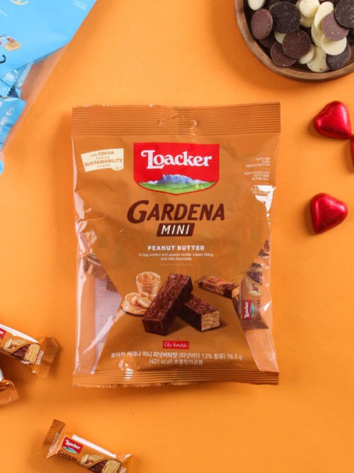 ขนมช็อกโกแลต Loacker Gardena Mini Peanut Butter 76.5กรัม