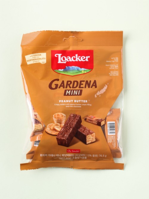ขนมช็อกโกแลต Loacker Gardena Mini Peanut Butter 76.5กรัม