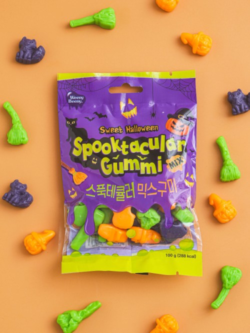 เจลลี่ Sweet Halloween Spooktacular Mix รสองุ่น ส้ม และแอปเปิ้ล 100กรัม