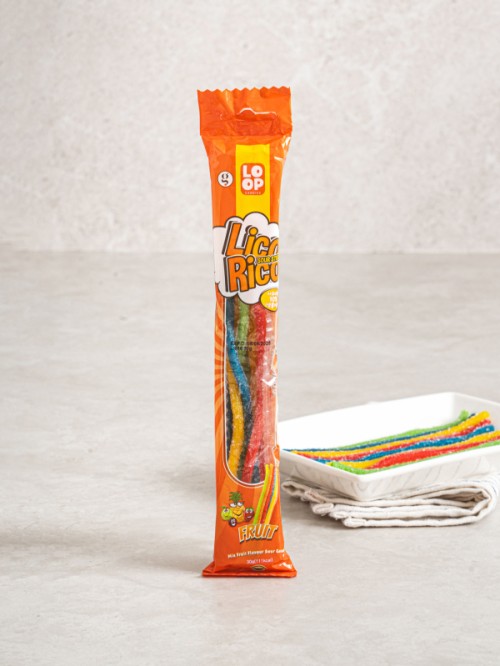 เจลลี่ Lico Rico แบบแท่ง รสผลไม้ 30กรัม