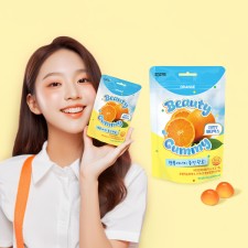 เจลลี่ Beauty Gummy Refreshing รสส้ม รวม Vitamin 65กรัม