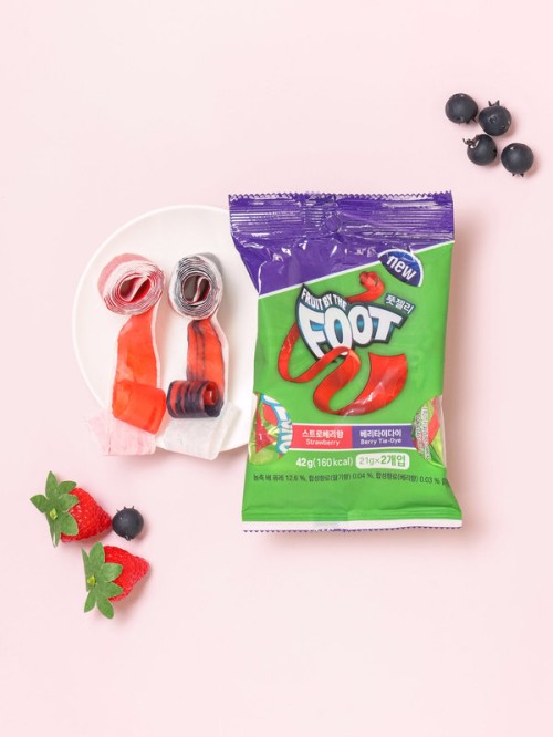 เยลลี่แบบม้วน Fruit O-LONG รสชาติหวานอมเปรี้ยว 42กรัม