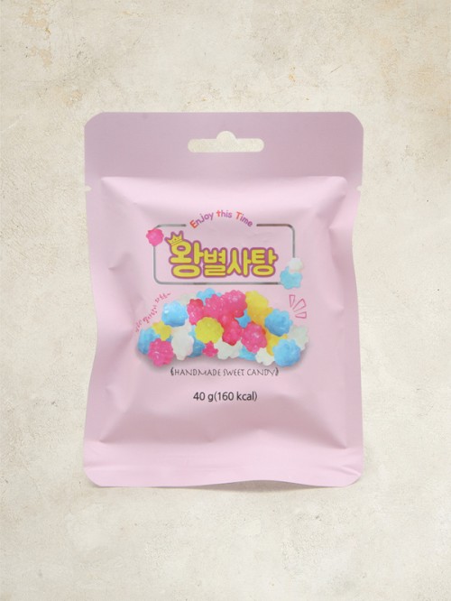ลูกอม Handmade Sweet Candy มีหลายรสชาติให้เลือก สีขาว ฟ้า เหลือง ชมพู  30กรัม