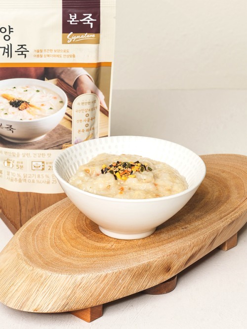 โจ๊ก กลิ่นหอมของโสมและอกไก่และ น้ำซุปที่ทำจากกระดูกวัวที่เข้มข้นทำให้มีรสชาติที่เข้มข้น 200 กรัม