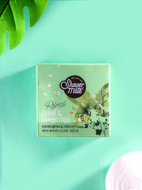 สบู่ Shower Mate กลิ่น Olive & Green Tea 90 กรัม