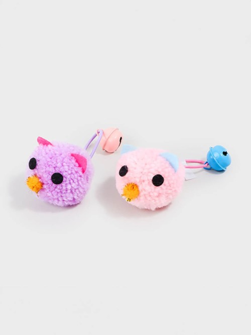 ของเล่นแมวรูปหนู กระดิ่งแมว ของเล่นสัตว์เลี้ยง cat's toy bell ball ลูกบอลกระดิ่ง ทรงกลม ของเล่นแมว/สุนัข 2ชิ้น