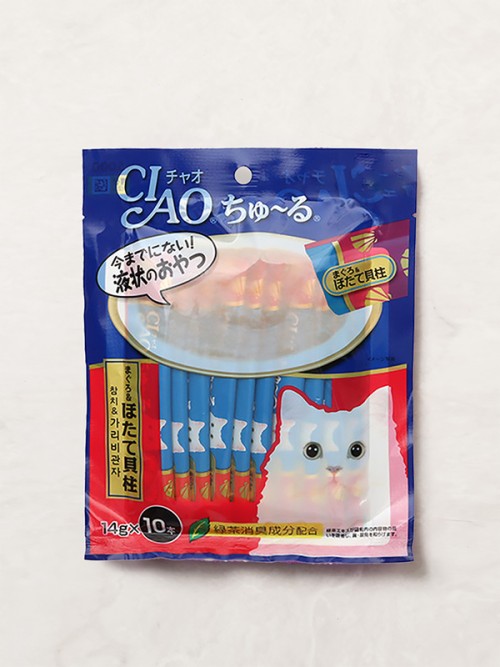 อาหารแมวสูตรพิเศษ Ciao chur รสทูน่า&หอยเชลล์ 1แพ็คมี10ชิ้น