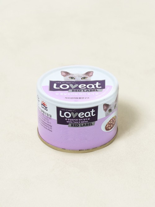 อาหารแมว Loveat รสปลาทูน่าขาวและปลาแซลมอน 160 กรัม
