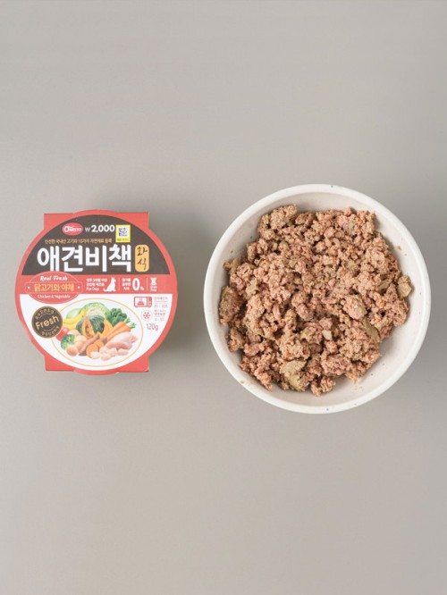 อาหารสุนัข (ไก่และผัก) 120 กรัม