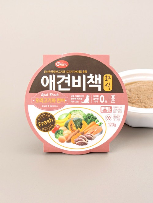 อาหารสุนัข (เนื้อเป็ดและแซลมอน) 120 กรัม
