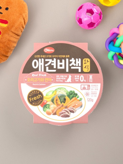 อาหารสุนัข (เนื้อเป็ดและแซลมอน) 120 กรัม
