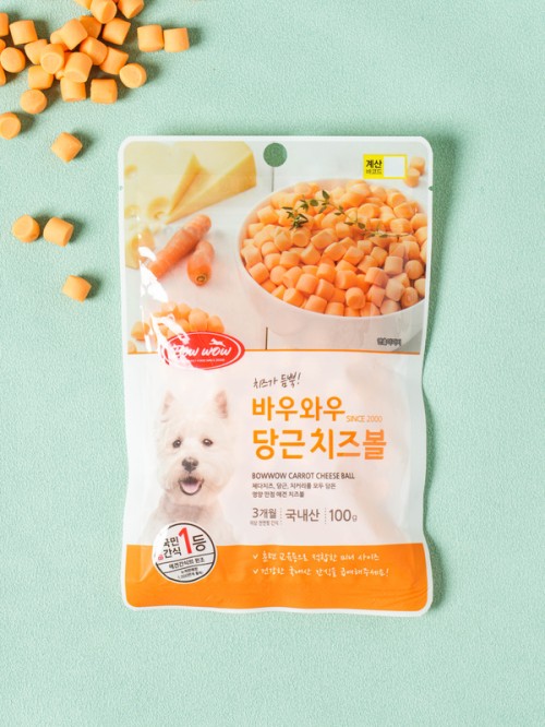 อาหารสุนัข Bow Wow แครอทชีสบอล 100กรัม