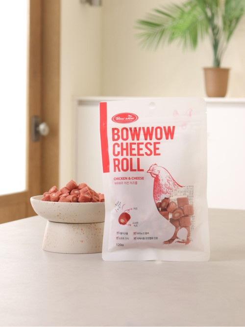 อาหารสุนัข Bow Wow ไก่ชีสโรล 120กรัม