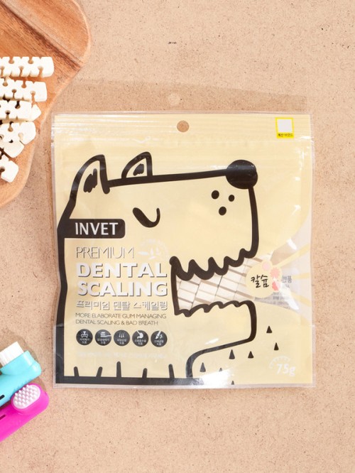 อาหารว่าง Invet Dental Scaling 75 กรัม (แคลเซียม) ของสัตว์เลี้ยง