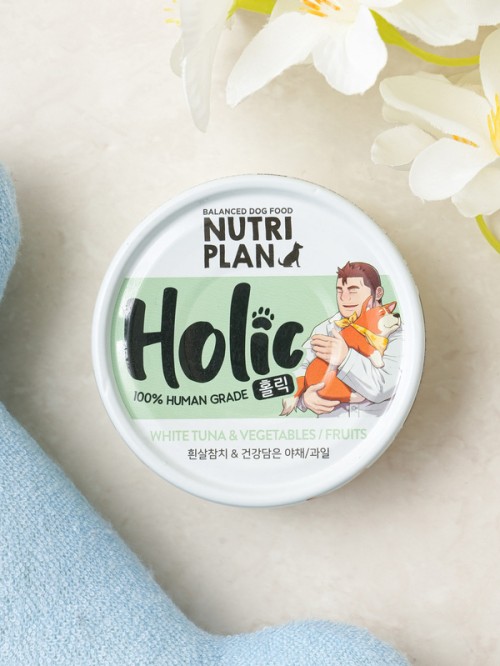 ขนมทานเล่น Dongwon Nutriplan Holic White Tuna & Vegetables (85 ก.) ของสัตว์เลี้ยง