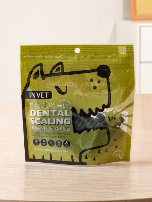 อาหารว่าง Invet Dental Scaling Premium 75 กรัม (รสชาเขียว) สำหรับสัตว์เลี้ยง