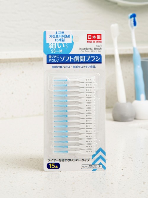 แปรงซอกฟันแบบนุ่มญี่ปุ่น (SS_M) 15 ชิ้น