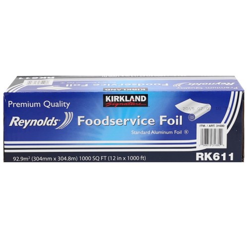 ฟอยล์อลูมิเนียมจากแบรนด์  (Kirkland Signature) ขนาด 30 ซม. x 304 เมตร