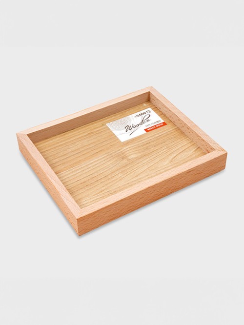 ถาดไม้สี่เหลี่ยม SJS (ขนาด 18X15 ซม.) สำหรับขนม