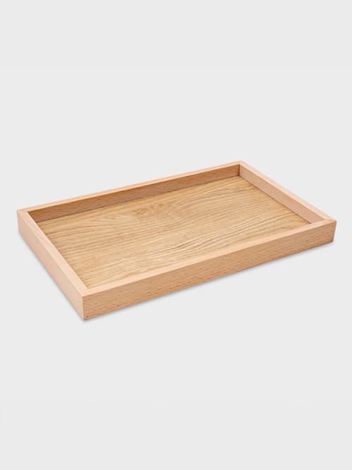 ถาดไม้สี่เหลี่ยม SJS (ขนาด 26X16 ซม.) สำหรับขนม