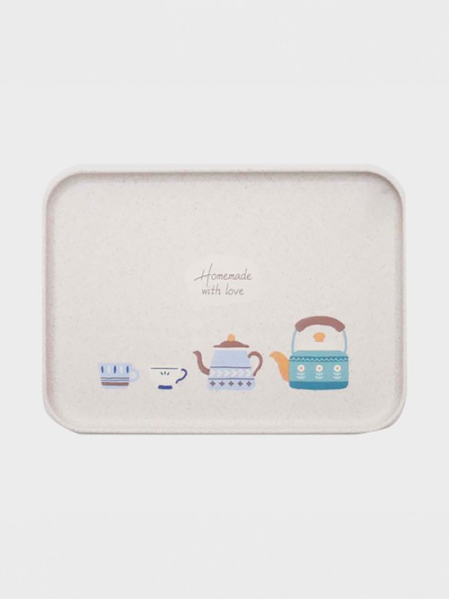 ถาด PP ที่มีการเคลือบเนื้อพลาสติก (ขนาดประมาณ 31x22 ซม.)