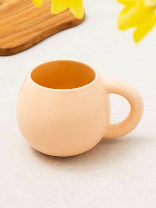แก้วทรงกลม (สีพีช) (ประมาณ 310 มล.)