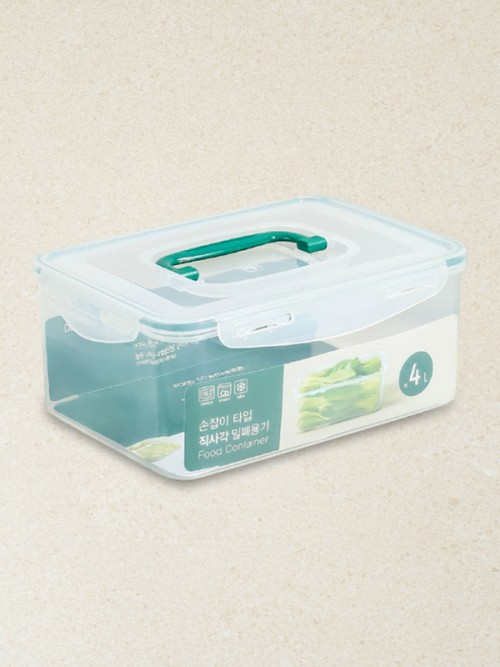 ภาชนะสี่เหลี่ยมผืนผ้า (4 ลิตร) (มีหูจับ)